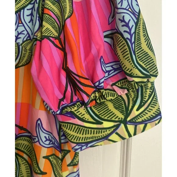 Jude Connally Tierney Mini Dress Women's Medium Lotus Print NEW W/TAGS $248 - Picture 5 of 11